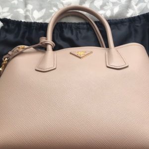 Prada Medium Saffiano Leather Double Tote